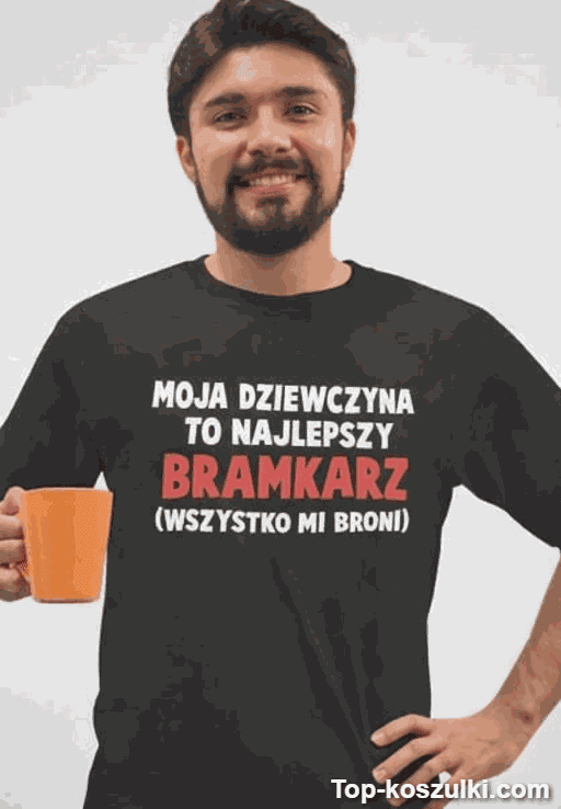 Śmieszna koszulka moja dziewczyna bramkarz