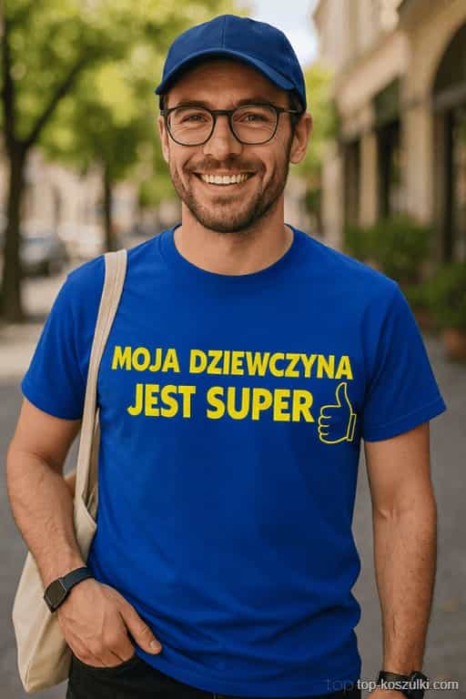 Śmieszna koszulka moja dziewczyna jest super