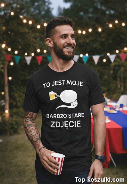 Śmieszna koszulka moje bardzo stare zdjęcie