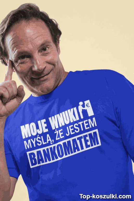 Śmieszna koszulka moje wnuki bankomat