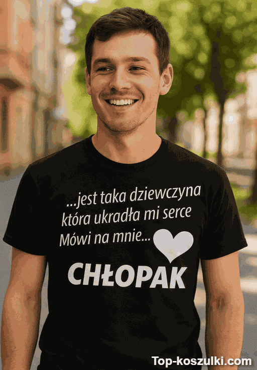 Śmieszna koszulka mówi na mnie chłopak