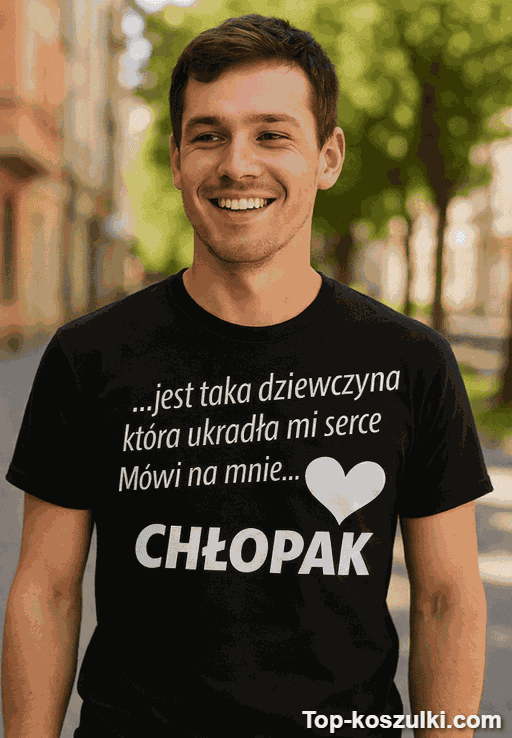 Śmieszna koszulka mówi na mnie chłopak