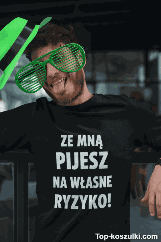Śmieszna koszulka na własne ryzyko