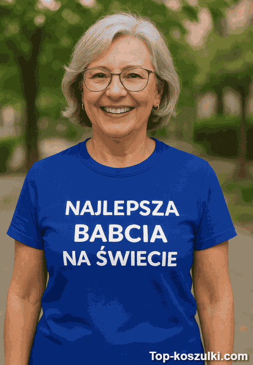 Śmieszna koszulka najlepsza babcia na świecie