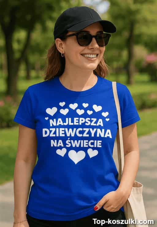 Śmieszna koszulka najlepsza dziewczyna z własnym imieniem