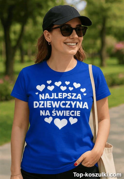 Śmieszna koszulka najlepsza dziewczyna z własnym imieniem