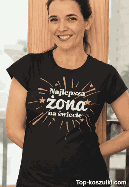 Śmieszna koszulka najlepsza żona na świecie