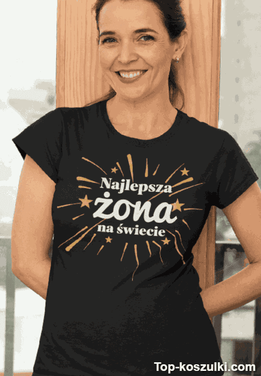 Śmieszna koszulka najlepsza żona na świecie