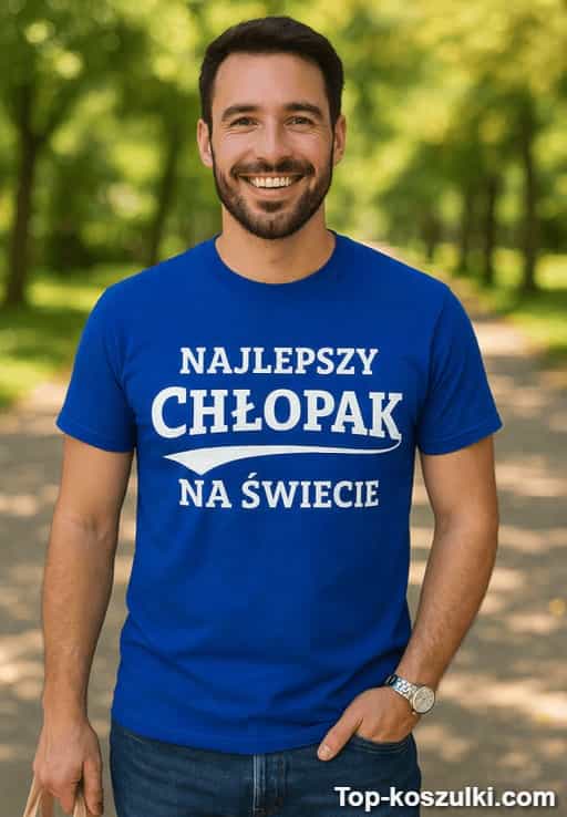 Śmieszna koszulka najlepszy chłopak na świecie