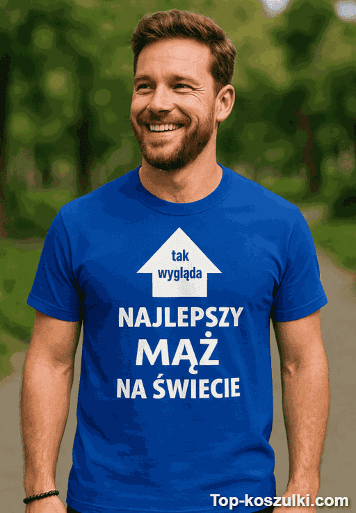 Śmieszna koszulka najlepszy mąż na świecie