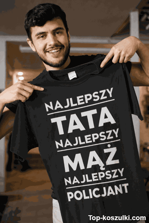 Śmieszna koszulka najlepszy tata mąż z dowolnym zawodem
