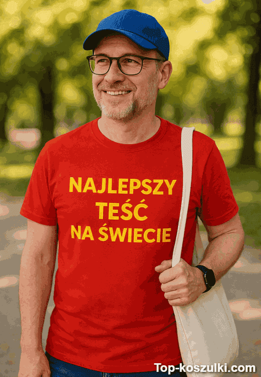 Śmieszna koszulka najlepszy teść na świecie