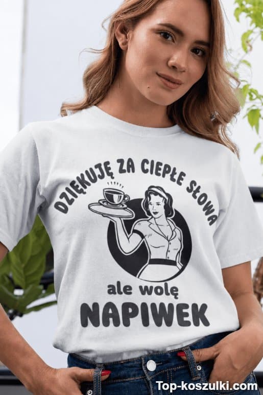 Śmieszna koszulka napiwek dla kelnerki