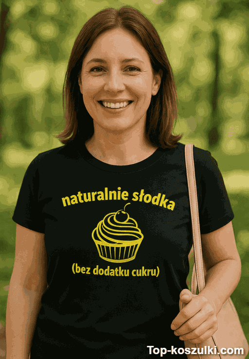 Śmieszna koszulka naturalnie słodka