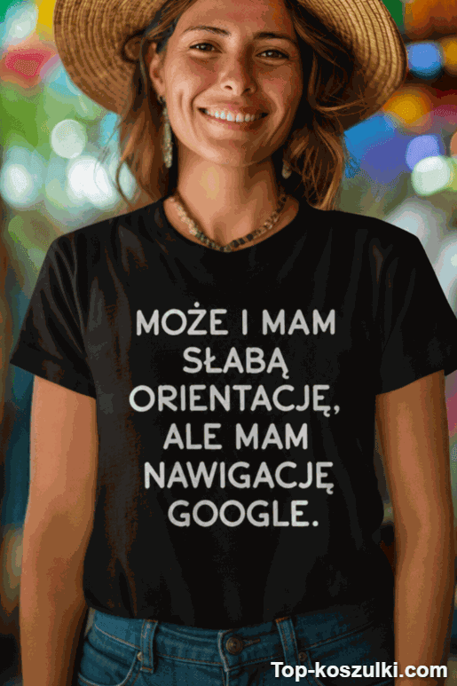 Śmieszna koszulka nawigacja Google