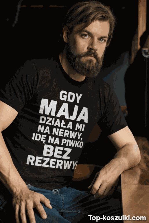 Śmieszna koszulka nerwy i piwko z dowolnym imieniem