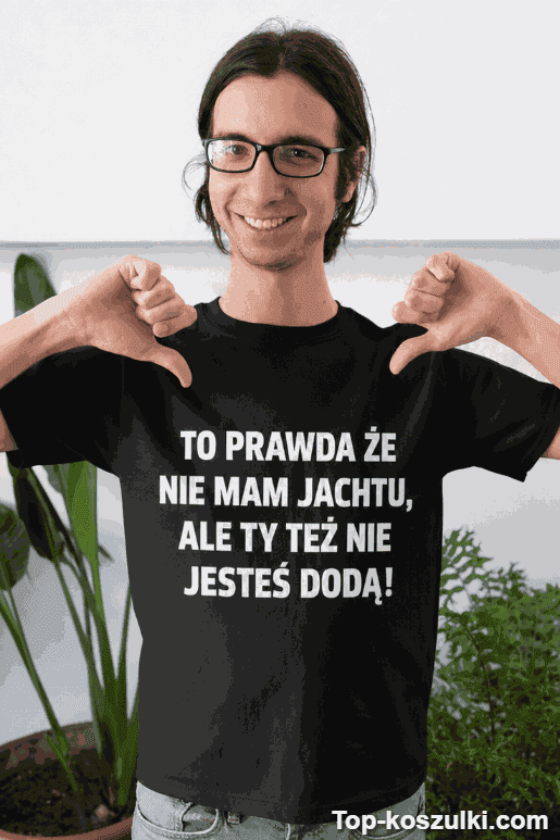 Śmieszna koszulka nie mam jachtu