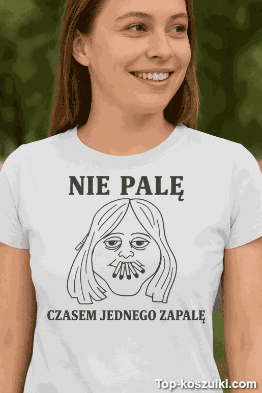Śmieszna koszulka nie palę