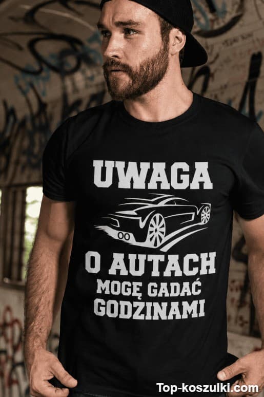 Śmieszna koszulka o autach mogę gadać godzinami