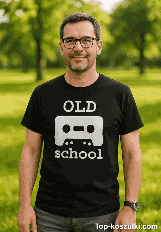 Śmieszna koszulka Old school