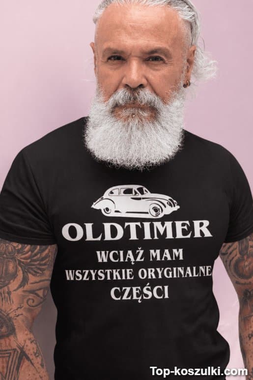Śmieszna koszulka oldtimer oryginalne części
