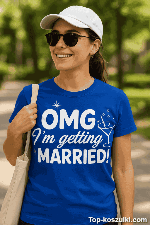 Śmieszna koszulka omg i'm getting married