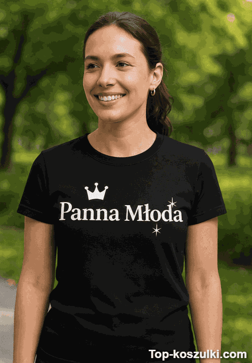 Śmieszna koszulka Panna Młoda z koroną