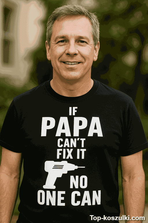 Śmieszna koszulka Papa fix it