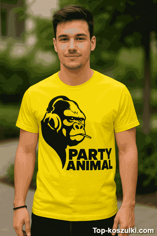 Śmieszna koszulka party animal