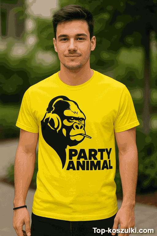 Śmieszna koszulka party animal