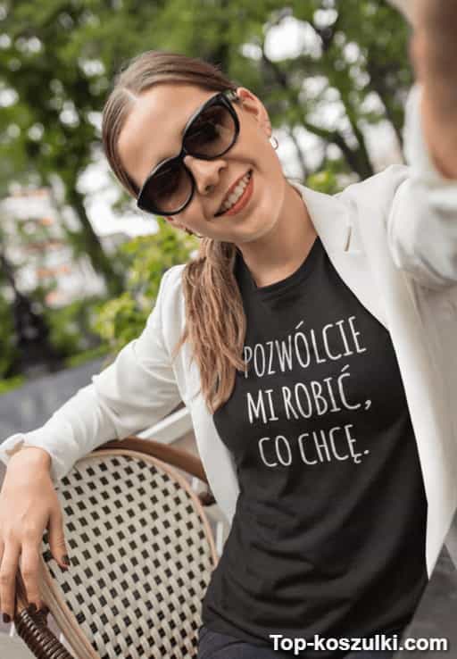 Śmieszna koszulka pozwólcie mi robić