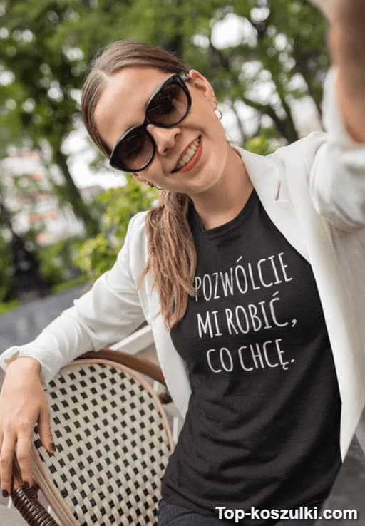 Śmieszna koszulka pozwólcie mi robić