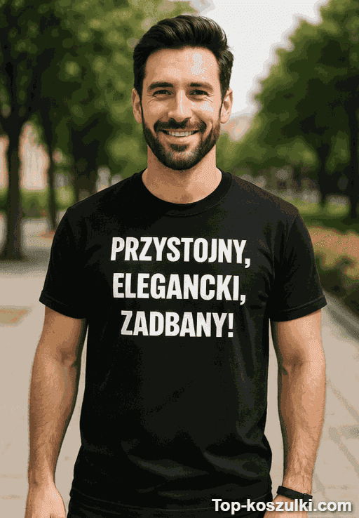 Śmieszna koszulka przystojny elegancki zadbany