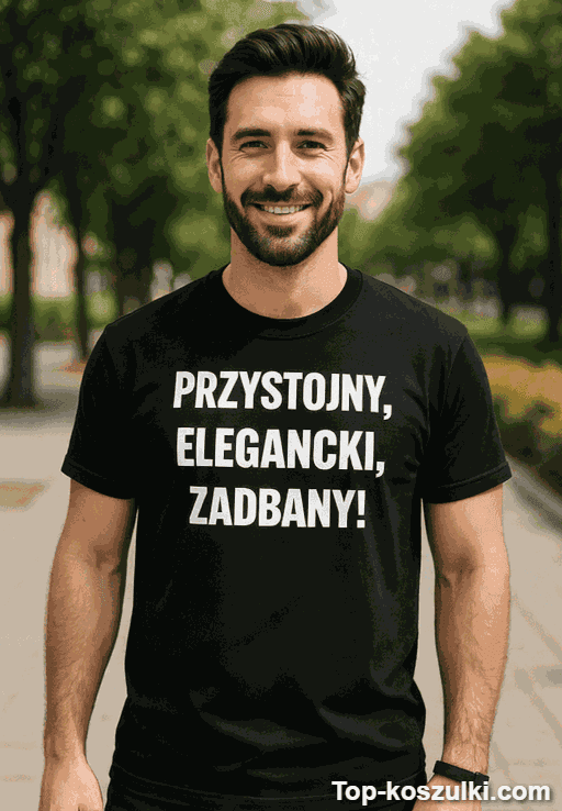 Śmieszna koszulka przystojny elegancki zadbany