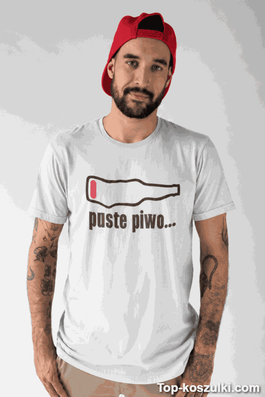 Śmieszna koszulka puste piwo