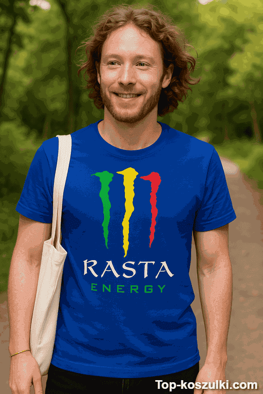 Śmieszna koszulka rasta energy