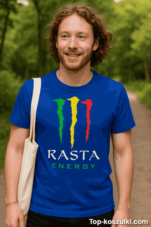 Śmieszna koszulka rasta energy