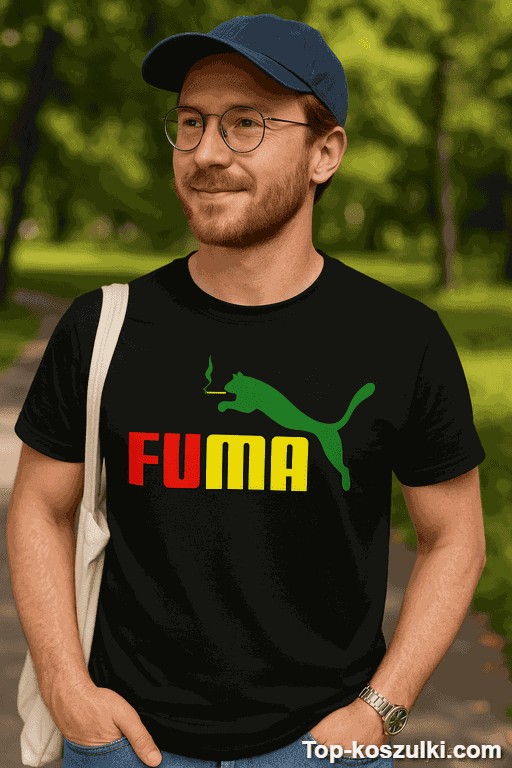 Śmieszna koszulka rasta Fuma