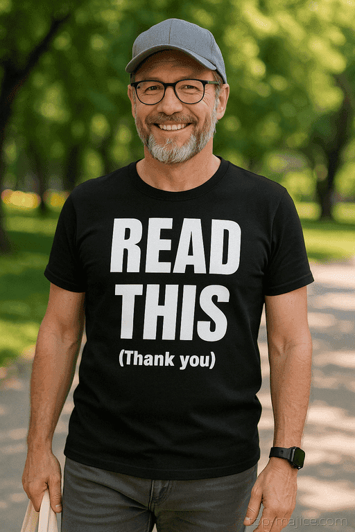 Śmieszna koszulka read this thank you