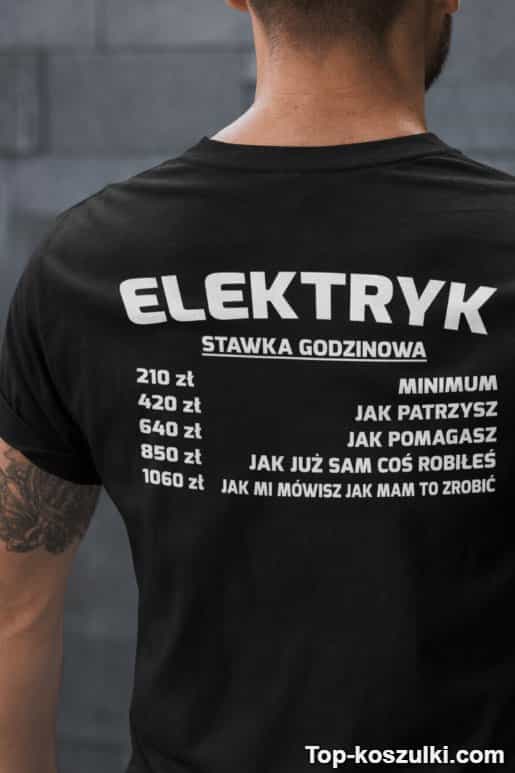 Śmieszna koszulka stawka godzinowa z dowolnym zawodem
