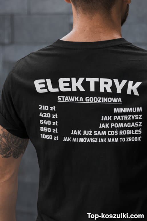Śmieszna koszulka stawka godzinowa z dowolnym zawodem
