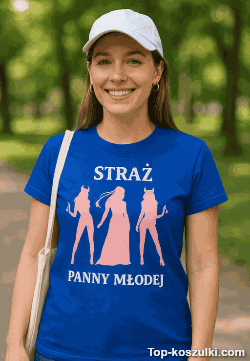 Śmieszna koszulka straż panny młodej