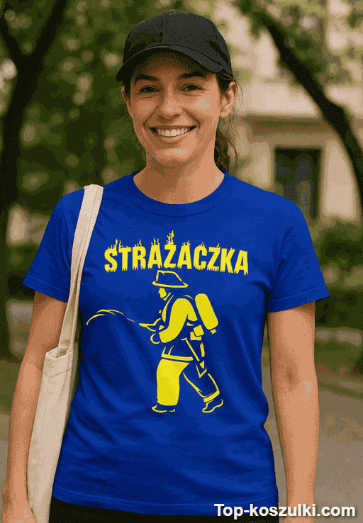 Śmieszna koszulka strażaczka