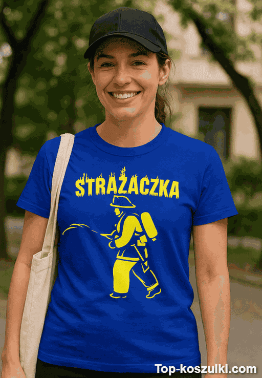 Śmieszna koszulka strażaczka