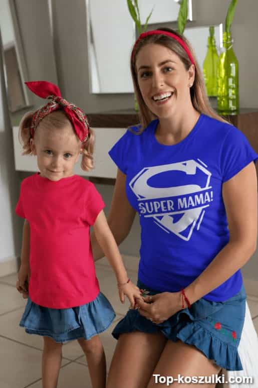 Śmieszna koszulka super mama 2