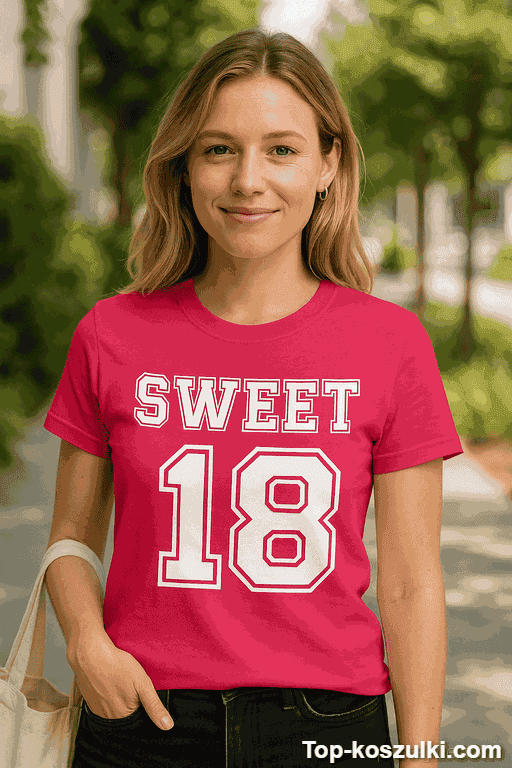 Śmieszna koszulka sweet 18