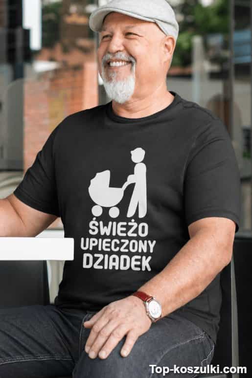 Śmieszna koszulka świeżo upieczony dziadek