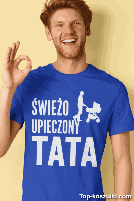 Śmieszna koszulka świeżo upieczony tata