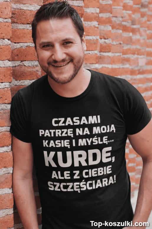 Śmieszna koszulka szczęściara z dowolnym imieniem