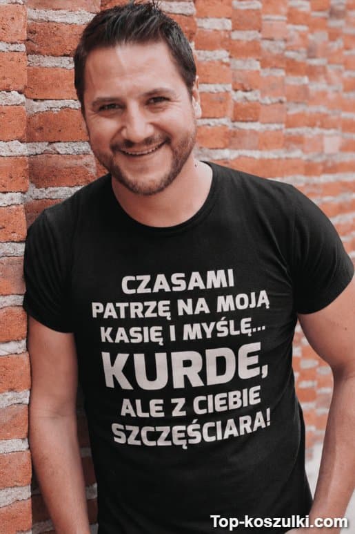 Śmieszna koszulka szczęściara z dowolnym imieniem